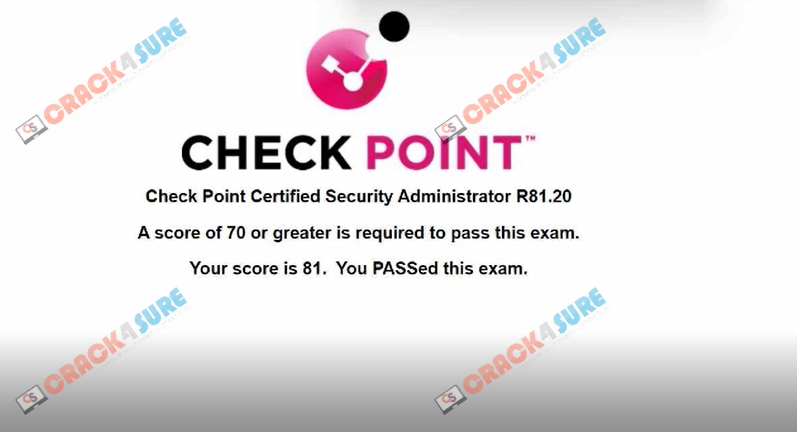 CCSA R81 156-215.81 passing score card 1
