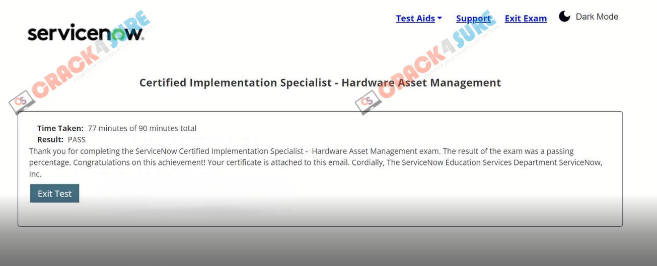 CIS-Hardware Asset Management CIS-HAM passing score card 1