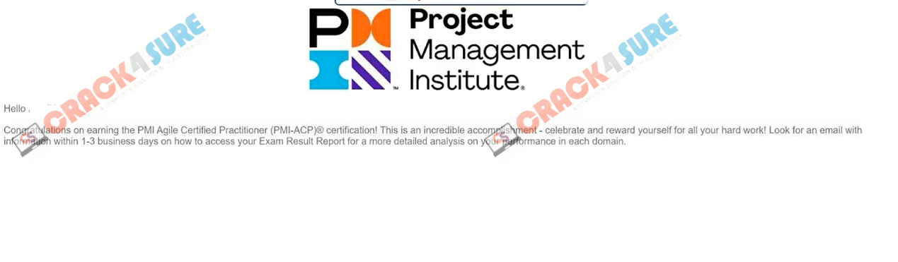 PMI Agile PMI-ACP passing score card 1